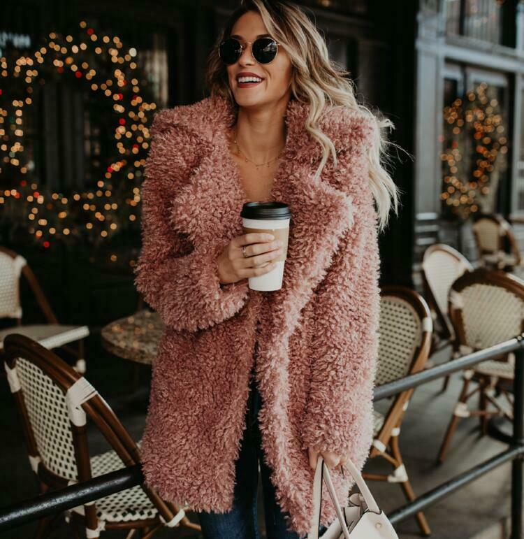 Y2K Fashion Coquette Aesthetic Grunge Style Chloe Imitation Fur Long Coat