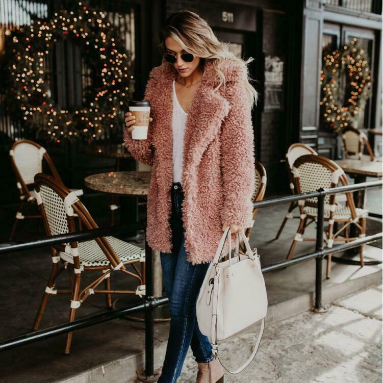 Y2K Fashion Coquette Aesthetic Grunge Style Chloe Imitation Fur Long Coat