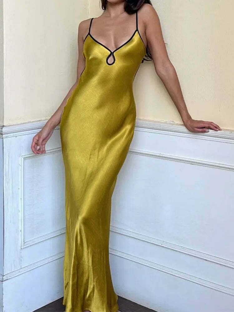 Y2K Fashion Coquette Aesthetic Maxi Dress - Elegant Stunner for Women