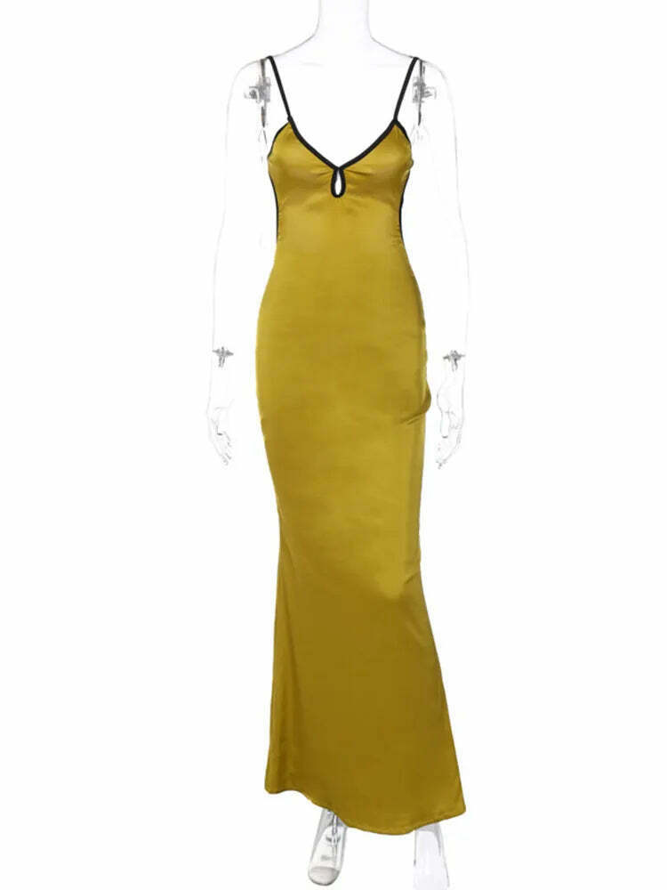 Y2K Fashion Coquette Aesthetic Maxi Dress - Elegant Stunner for Women