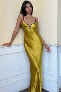 Y2K Fashion Coquette Aesthetic Maxi Dress - Elegant Stunner for Women