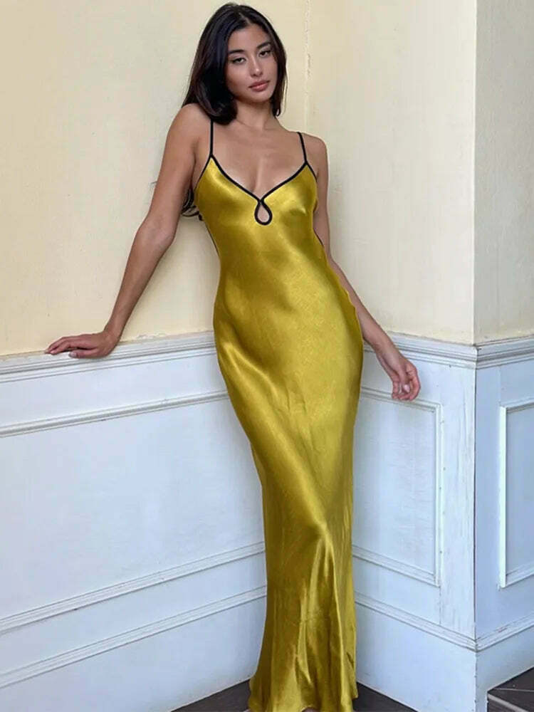 Y2K Fashion Coquette Aesthetic Maxi Dress - Elegant Stunner for Women