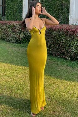 Y2K Fashion Coquette Aesthetic Maxi Dress - Elegant Stunner for Women
