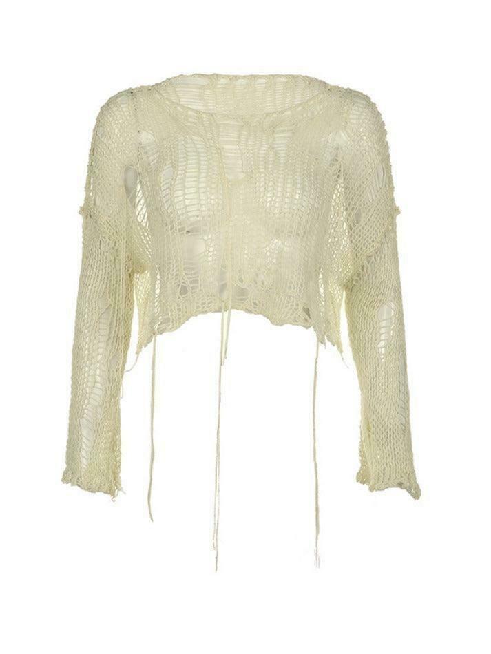 Y2K Fashion Crochet Top: Coquette Aesthetic with Slanted Shoulder Cutout