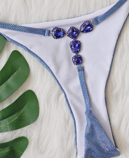 Y2K Fashion Crystal Diamond Swimsuit - Coquette Aesthetic, Grunge Style, Cute Tops, Pastel Goth
