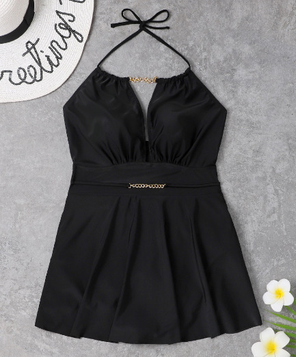 Y2K Fashion Deep V One-Piece Swimsuit - Coquette Aesthetic Sexy Swimwear for Women