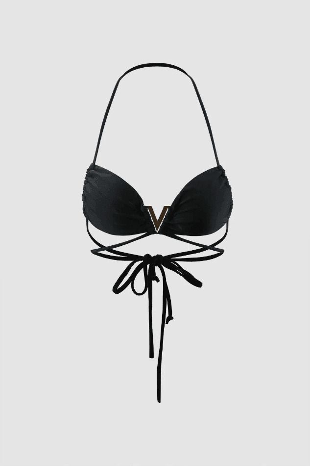 Y2K Fashion Halter Bikini Set with Mesh Sarong - Coquette Aesthetic Grunge Style