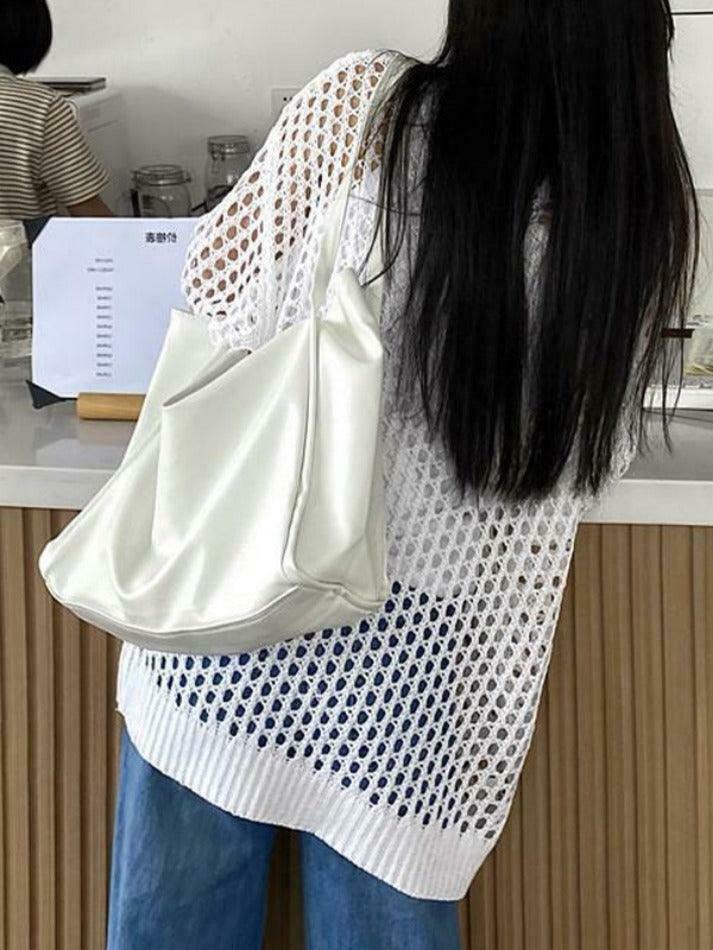 Y2K Fashion Knit Cutout Top - Coquette Aesthetic, Grunge Style, Pastel Goth