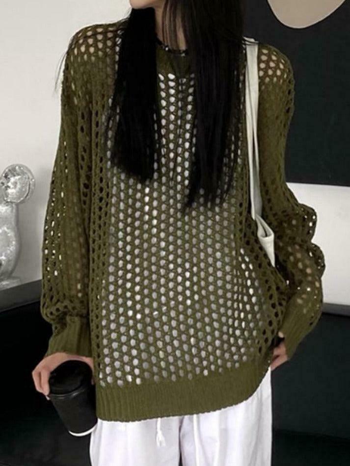 Y2K Fashion Knit Cutout Top - Coquette Aesthetic, Grunge Style, Pastel Goth