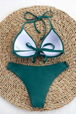Y2K Fashion Lady Ribbon Bikini - Coquette Aesthetic Grunge Style Cute Tops & Cargo Skirt