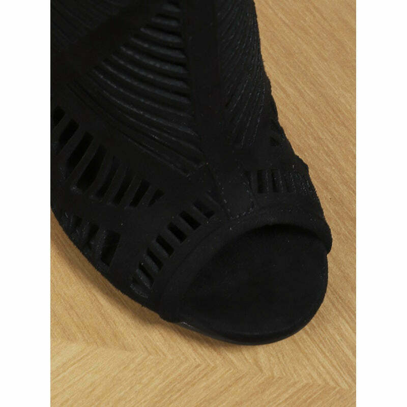Y2K Fashion Laser-Cut Sandals: Coquette Grunge Style, Pastel Goth, Cargo Skirt, Old Money, Preppy,