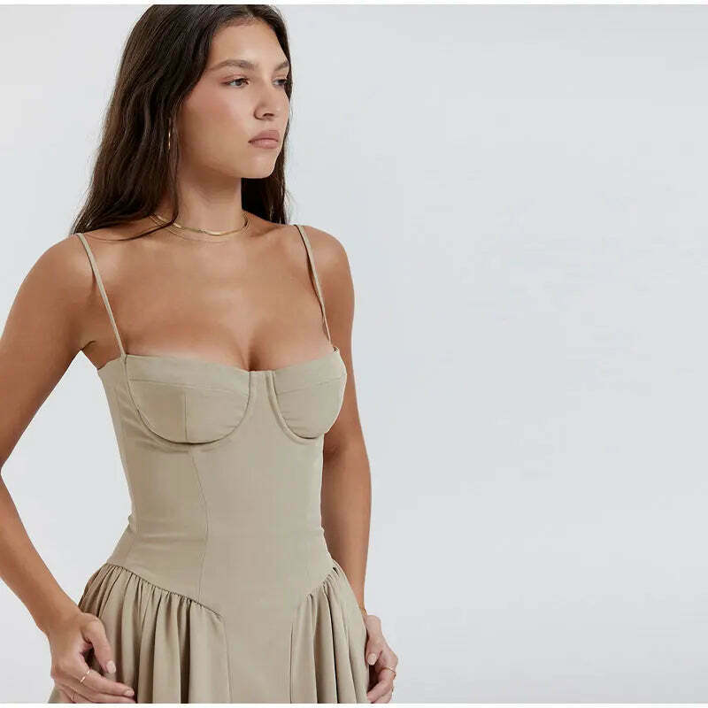 Y2K Fashion Pleated A-Line Dress - Coquette & Grunge Aesthetic