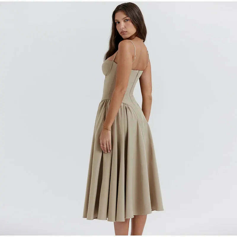 Y2K Fashion Pleated A-Line Dress - Coquette & Grunge Aesthetic