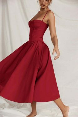 Y2K Fashion Pleated A-Line Dress - Coquette & Grunge Aesthetic