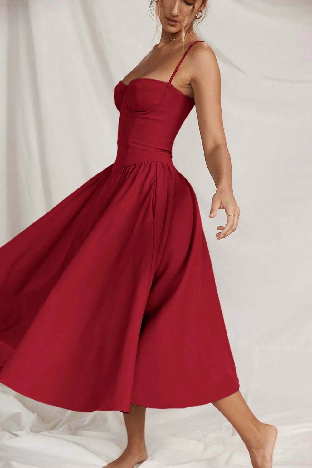 Y2K Fashion Pleated A-Line Dress - Coquette & Grunge Aesthetic