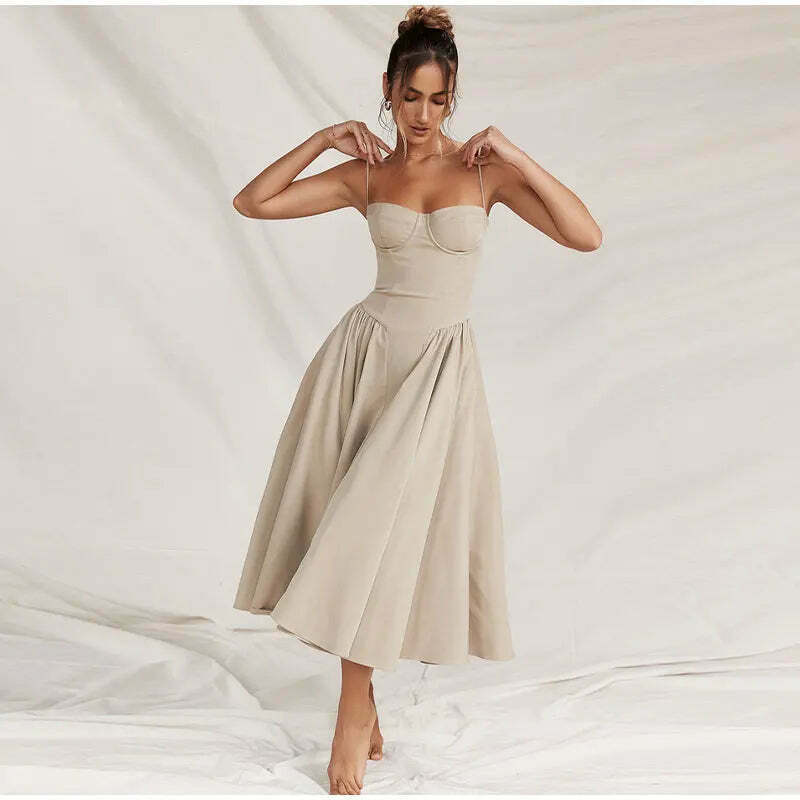 Y2K Fashion Pleated A-Line Dress - Coquette & Grunge Aesthetic