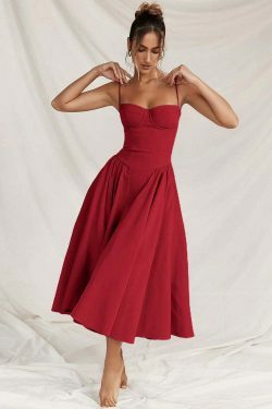 Y2K Fashion Pleated A-Line Dress - Coquette & Grunge Aesthetic
