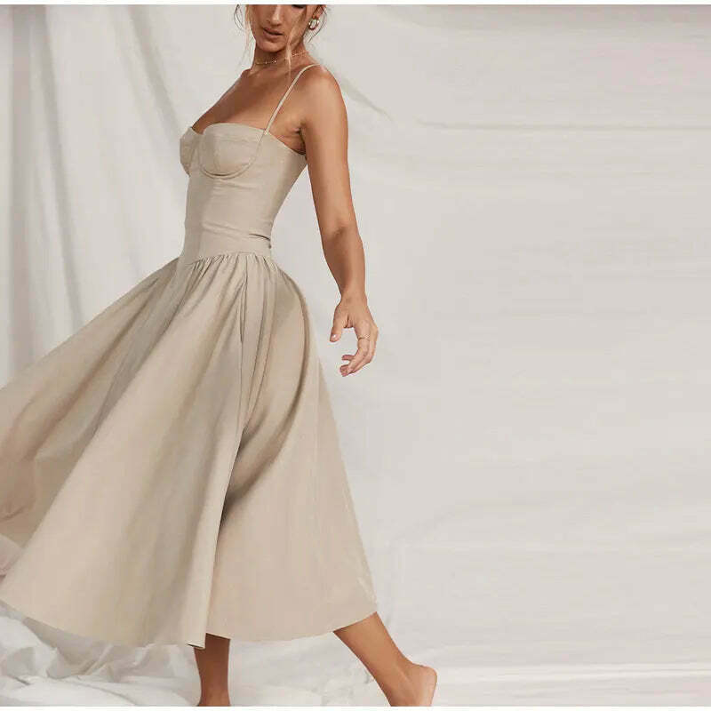 Y2K Fashion Pleated A-Line Dress - Coquette & Grunge Aesthetic