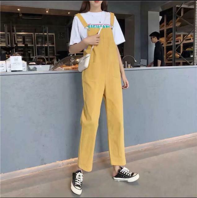 Y2K Fashion: School Bus Dungarees for Women - Coquette Aesthetic Cargo Skirt & Grunge Style Outfit