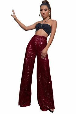 Y2K Fashion Sequined Drape Pants: Coquette & Grunge Aesthetic, Cute Tops