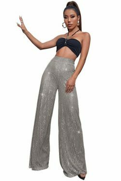 Y2K Fashion Sequined Drape Pants: Coquette & Grunge Aesthetic, Cute Tops
