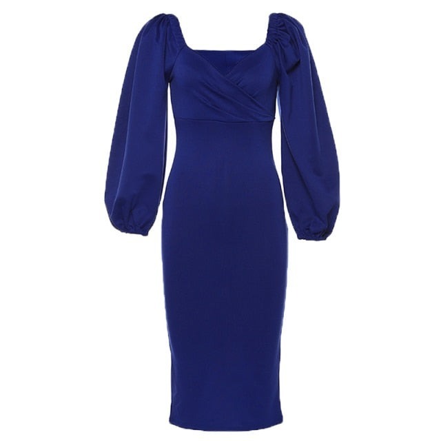 Y2K Fashion: Sexy Pure V Neck Off Shoulder Bodycon Dress
