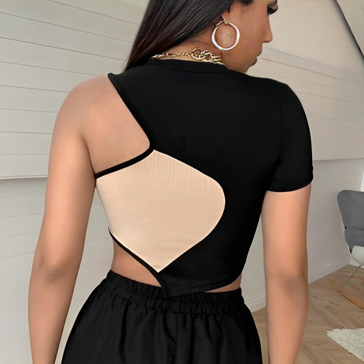 Y2K Fashion: She's Cutting Edge Crop Top - Coquette Aesthetic Grunge Style Cute Tops & Cargo Skirt