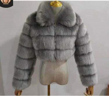 Y2K Fashion Short Fur Coat - Coquette Grunge Cute Tops Pastel Goth Cargo Skirt