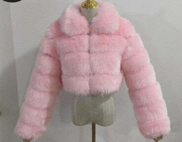 Y2K Fashion Short Fur Coat - Coquette Grunge Cute Tops Pastel Goth Cargo Skirt