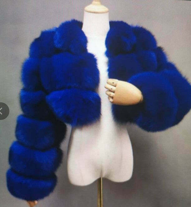 Y2K Fashion Short Fur Coat - Coquette Grunge Cute Tops Pastel Goth Cargo Skirt