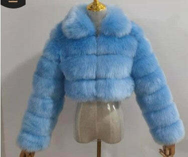 Y2K Fashion Short Fur Coat - Coquette Grunge Cute Tops Pastel Goth Cargo Skirt