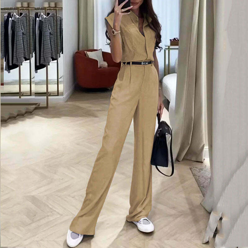 Y2K Fashion Sleeveless Lapel Belt Suit for Women - Coquette Aesthetic Grunge Style