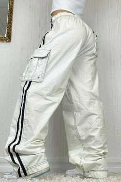 Y2K Fashion Street Cinch Stitched Cargo Pants - Coquette Aesthetic Grunge Style Women's Fashion