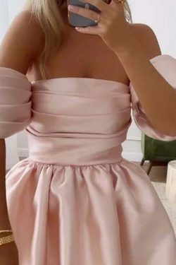 Y2K Feifei Sleeve Tube Top Dress: Coquette Aesthetic Pleated Fashion
