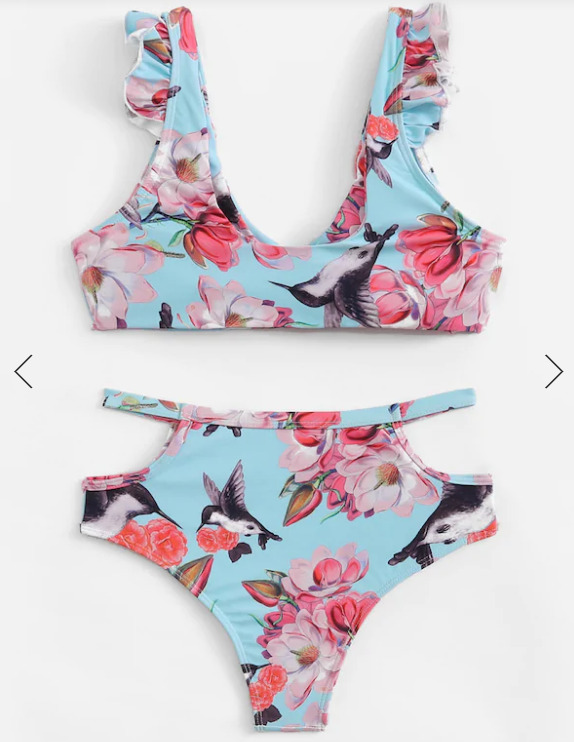 Y2K Floral Knot Bikini - Coquette Aesthetic Swimwear for Women