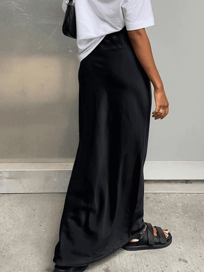 Y2K French Satin Drape Skirt: Coquette Aesthetic, Grunge Style & Elegance