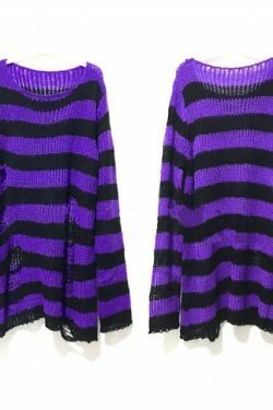 Y2K Gothic Punk Long Sweater: Coquette Aesthetic Grunge Style, Cute Tops, Pastel Goth, Cargo Skirt