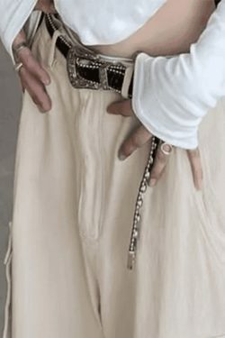 Y2K Grunge Style Patch Pocket Punk Cargo Pants for Women - Coquette Aesthetic Fashion