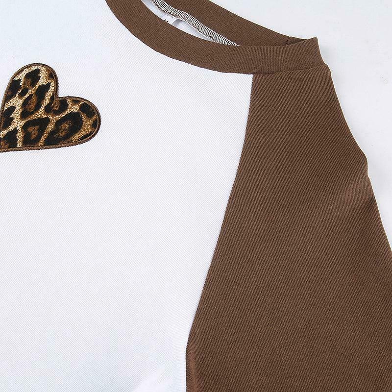 Y2K Heart Print Crop Top: Coquette Aesthetic, Grunge Style, Cute Pastel Goth Fashion