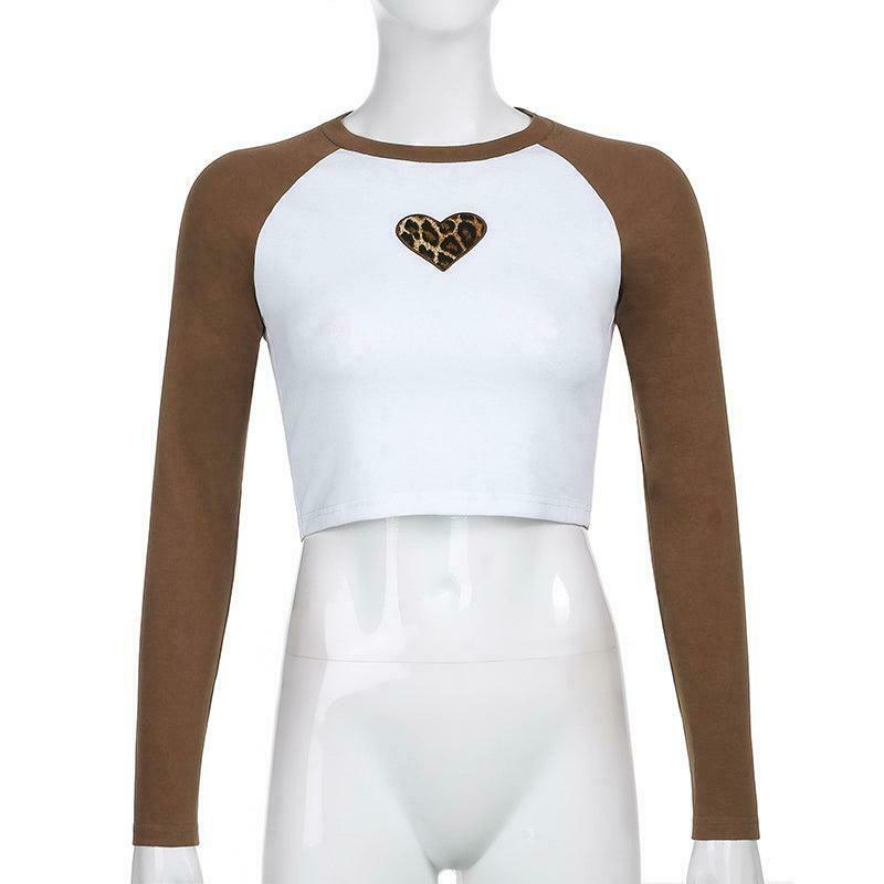 Y2K Heart Print Crop Top: Coquette Aesthetic, Grunge Style, Cute Pastel Goth Fashion
