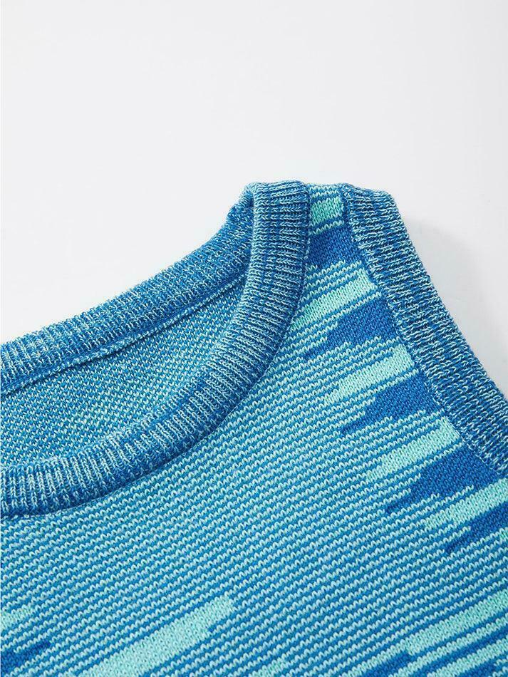 Y2K Jacquard Cropped Knit Tank: Coquette Grunge Aesthetic, Cute Tops