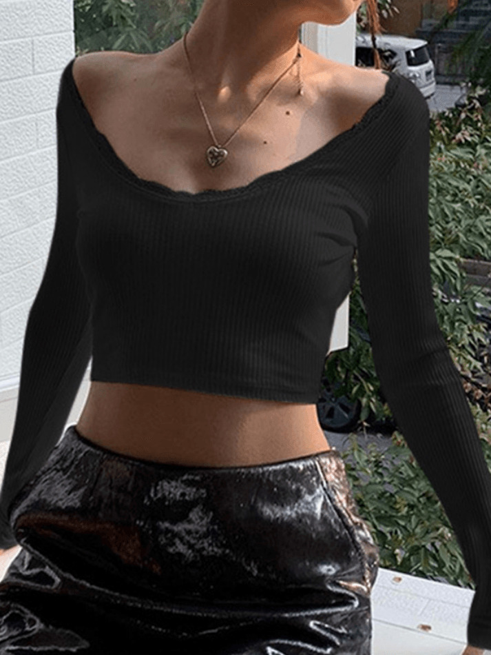 Y2K Lace-Up Backless Crop Knit Top - Coquette Aesthetic, Grunge Style, Cute Tops