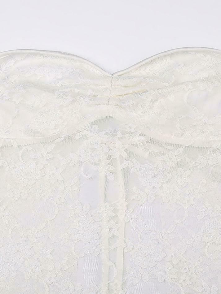 Y2K Lace Backless Bandeau Top: Coquette Aesthetic, Grunge Style, Cute Tops, Pastel Goth, Cargo Skirt