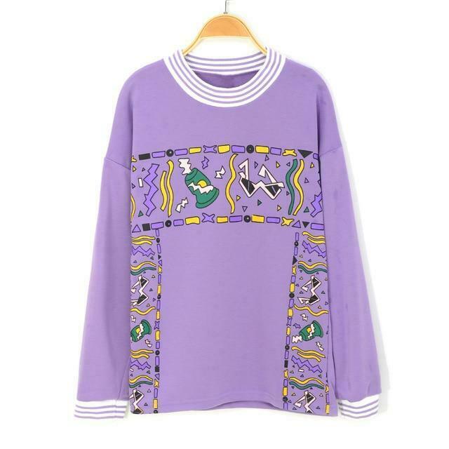 Y2K Lavender Sweatshirt - Coquette Aesthetic, Grunge Style, Cute Tops, Pastel Goth, Comfy