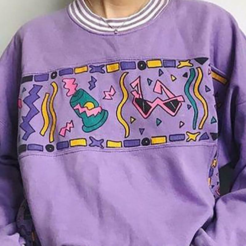 Y2K Lavender Sweatshirt - Coquette Aesthetic, Grunge Style, Cute Tops, Pastel Goth, Comfy