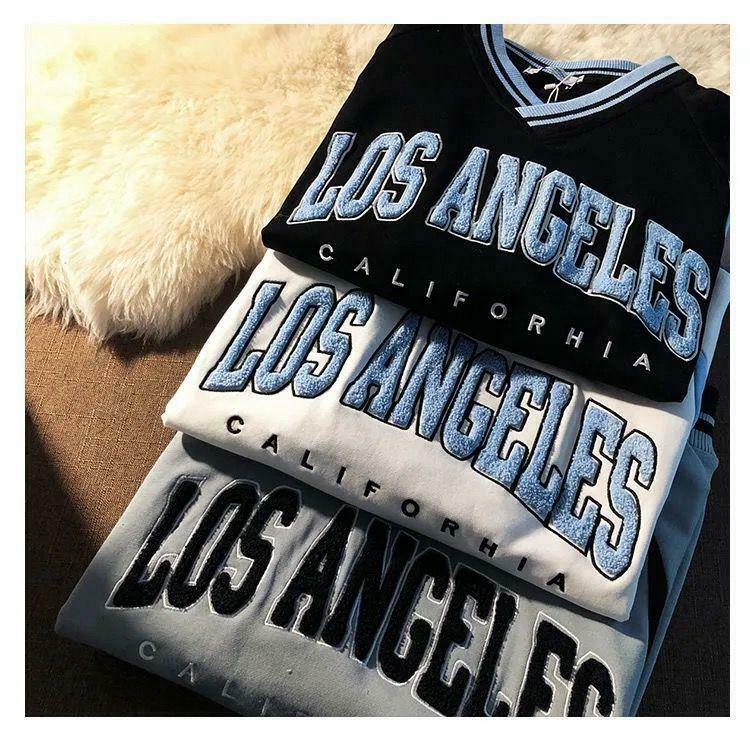 Y2K Los Angeles Sweatshirt - Coquette Grunge Aesthetic Cute Tops Pastel Goth