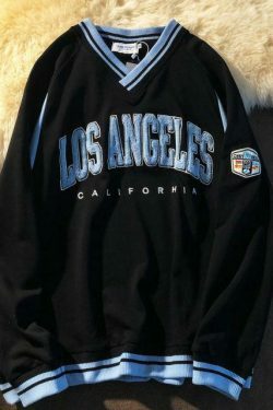 Y2K Los Angeles Sweatshirt - Coquette Grunge Aesthetic Cute Tops Pastel Goth
