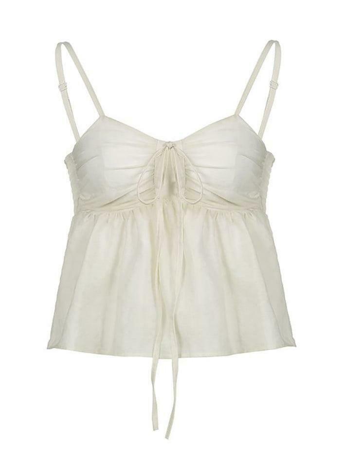 Y2K Mesh Crop Top: Tie-Front Ruched, Coquette Aesthetic, Grunge Style, Cute Pastel Goth Outfit