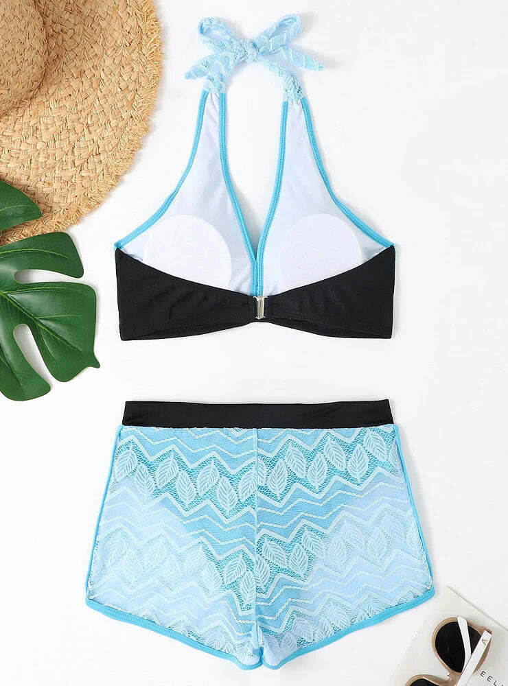 Y2K Mesh Swimsuit: Hollow Solid Color Sexy Swimwear for Women