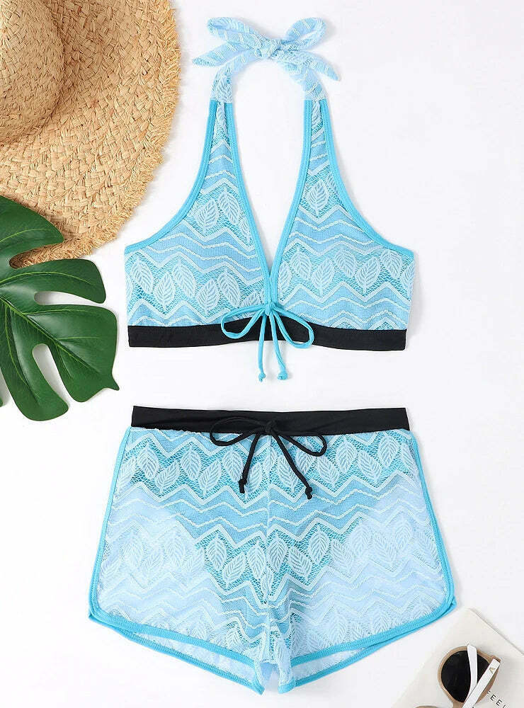 Y2K Mesh Swimsuit: Hollow Solid Color Sexy Swimwear for Women